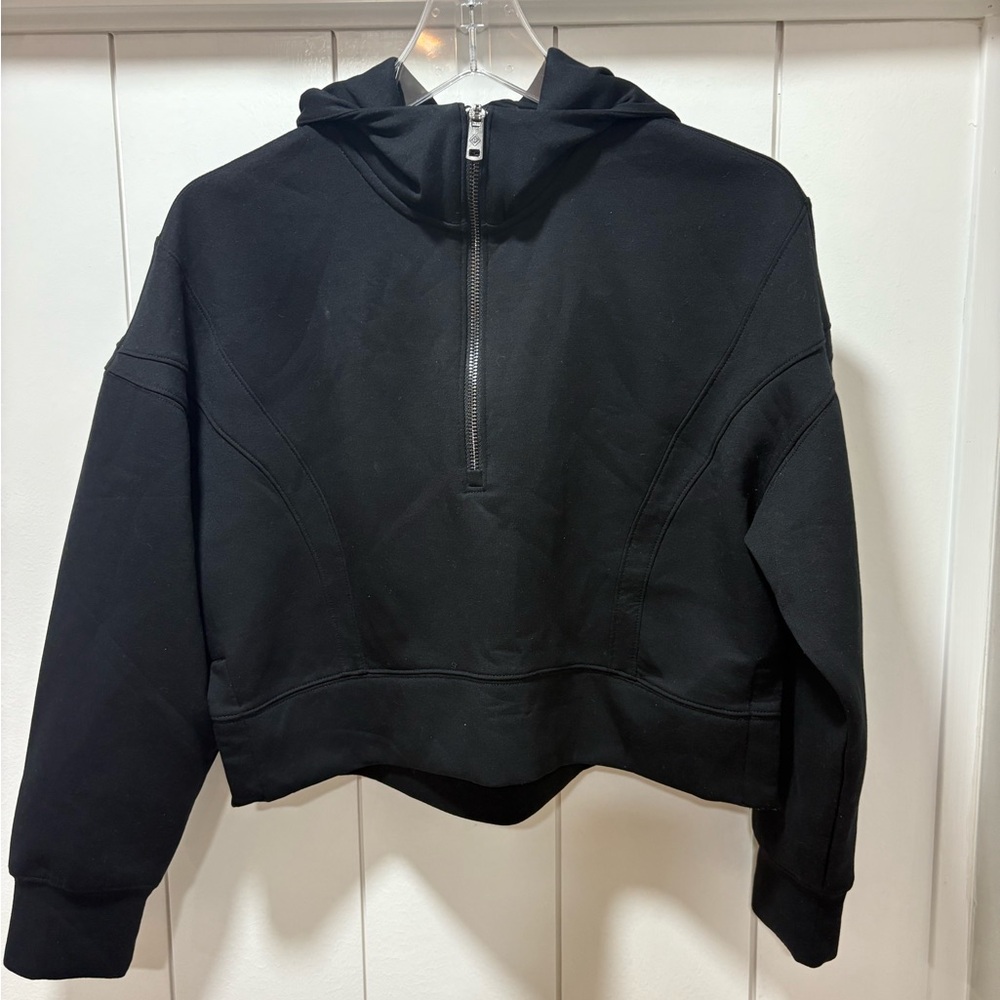 YPB Your Personal Best Women’s Neoknit Half Zip Cropped Hoodie Black Size XS $90
